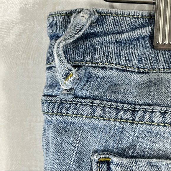 Aeropostale Light Blue Distressed Skinny Jeans Belt Loops Holes - Picture 4 of 7